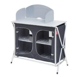 Meuble De Cuisine Pliant Gris/noir